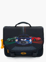 Boekentas 2 Compartimenten Lily Boys Stones and bones Zwart boys B